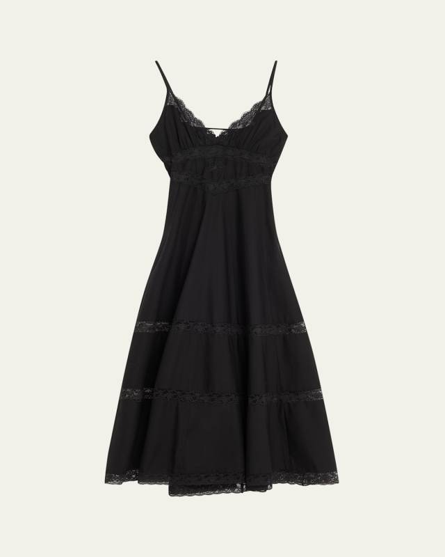 Catryn Lace-Trim Midi Dress